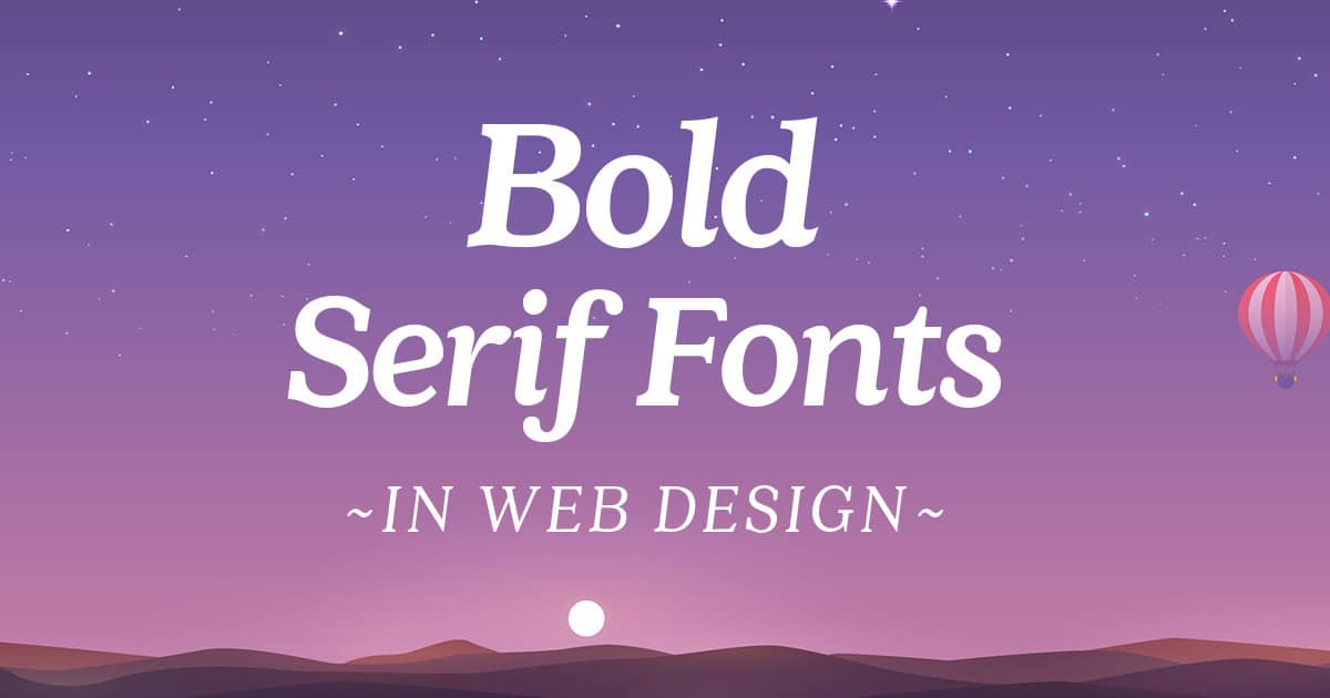Bold Serif Font
