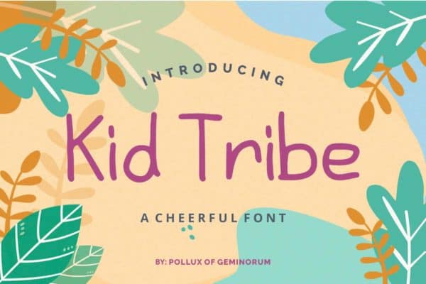 Kid Tribe Playful Kids Display Font for School Posters and Packaging