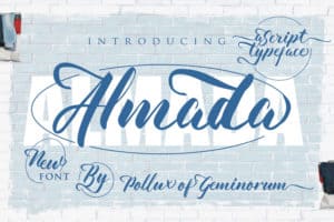 Almada Elegant Signature Script Font Preview for Fashion Branding