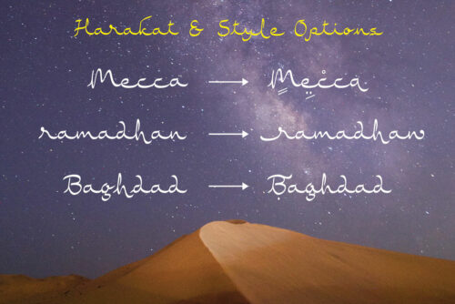 Rasyideen Arabic Style Ethnic Font Preview for Middle East Product Packaging