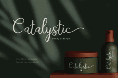Bryan Letter Elegant Script Font Preview for Cosmetic Logo and Branding