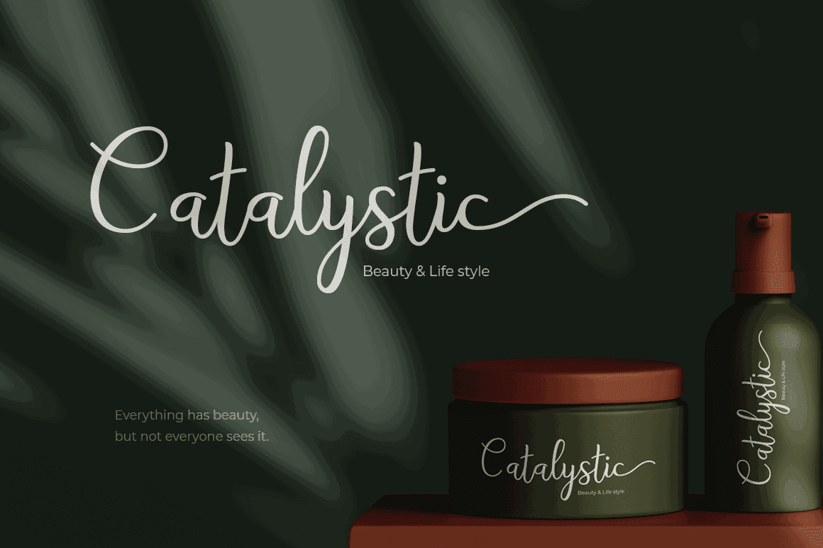 Bryan Letter Elegant Script Font Preview for Cosmetic Logo and Branding