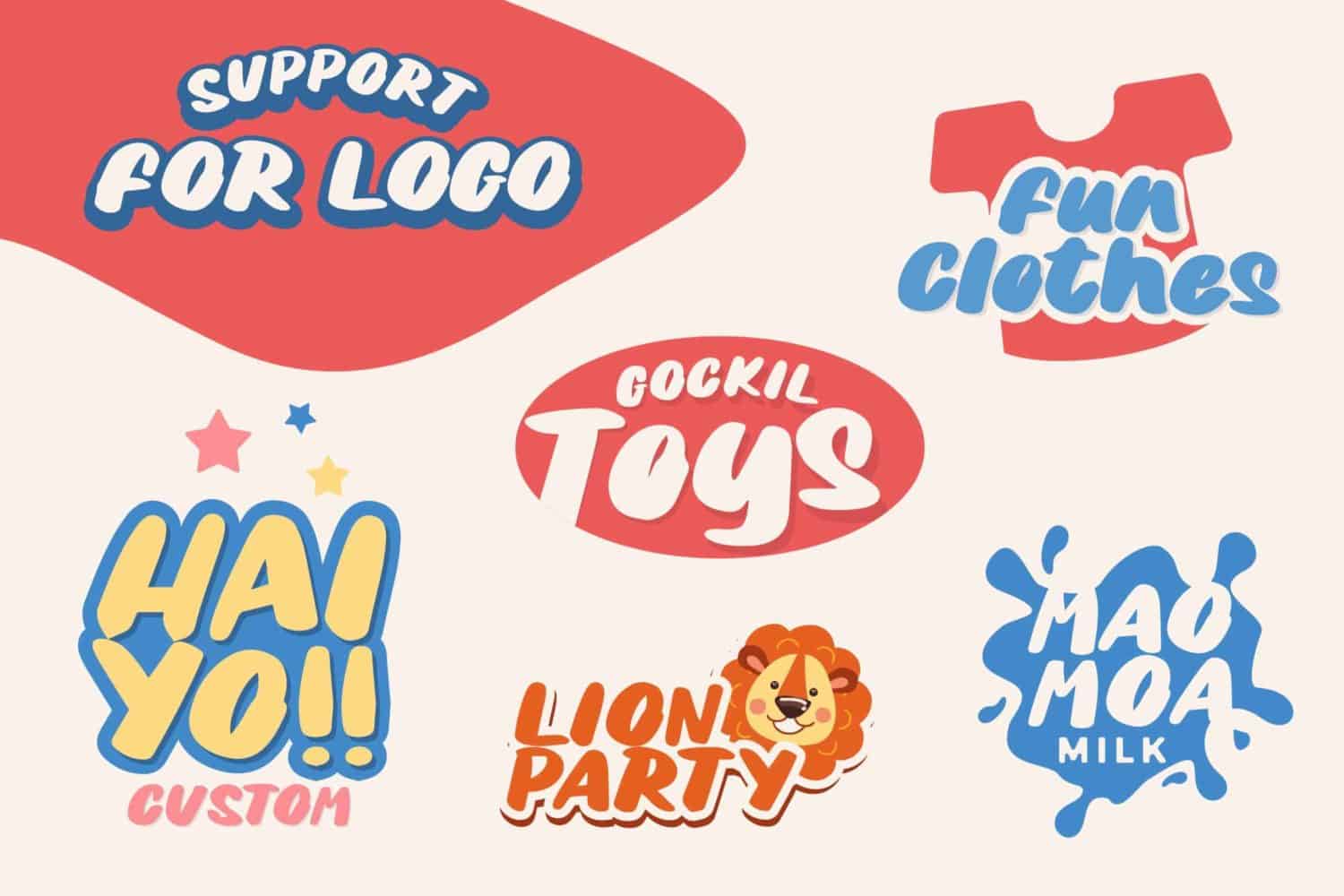 Bobaniac playful fancy kids font for food packaging and t-shirt design