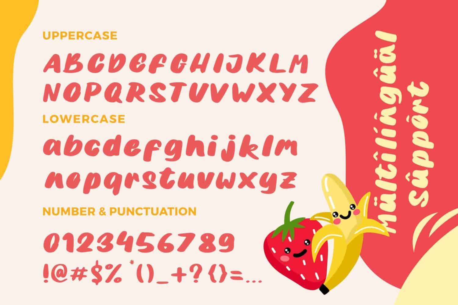 Bobaniac playful fancy kids font for food packaging and t-shirt design
