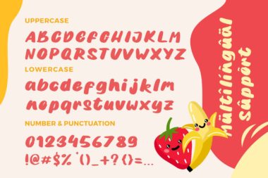 Bobaniac playful fancy kids font for food packaging and t-shirt design