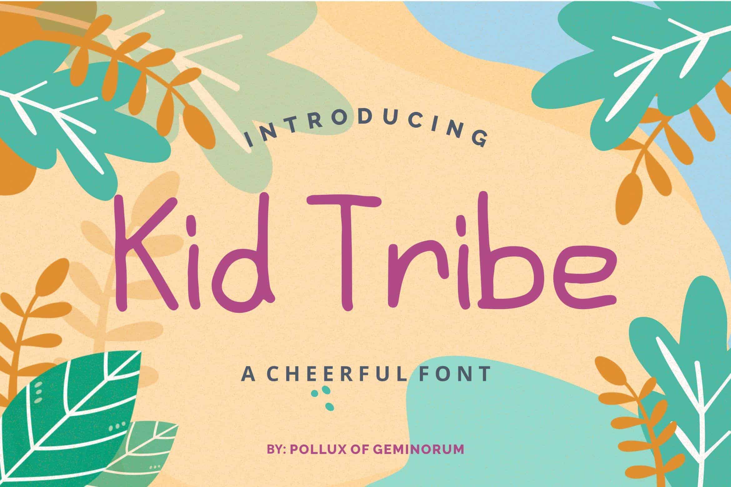 Kid Tribe Playful Kids Display Font for School Posters and Packaging