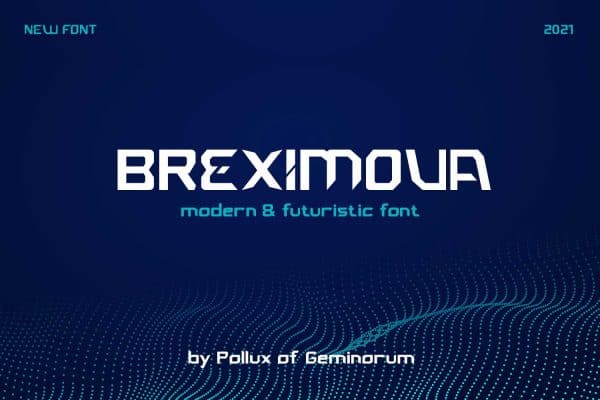 Breximova Modern Futuristic Video Game Font Preview for esports Logo