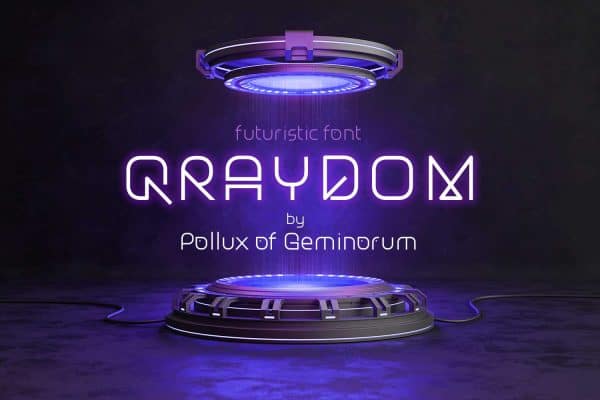 Qraydom Modern Futuristic Video Game Font for High-Tech Website Design
