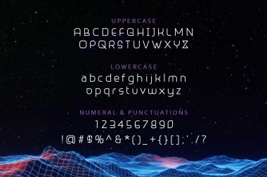 Qraydom - Futuristic Font Characters