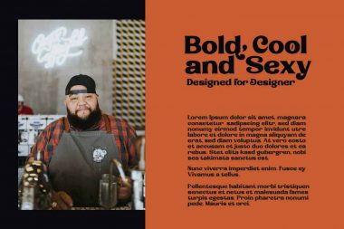bold font borrachudo title headline