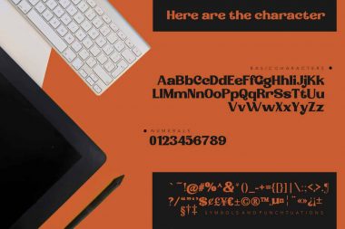 bold font borrachudo characters