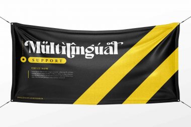 bold font megalot banner flag
