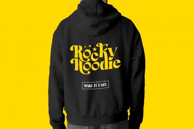 bold font megalot black hoodie