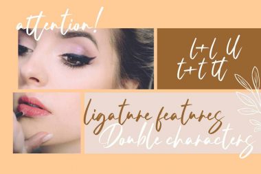 brush font bresitton ligature feature face