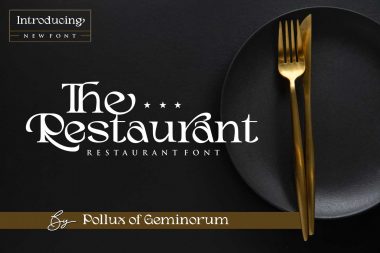 Restaurant Font The Restaurant cover black plate knive fork