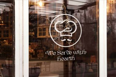 Restaurant Font The Restaurant food beverages burger menu packaging glass logo display