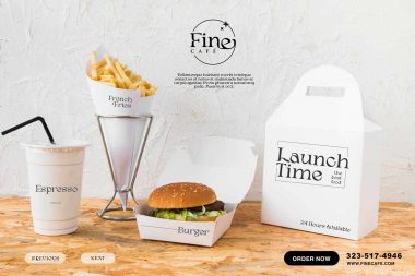 Restaurant Font The Restaurant food beverages burger menu packaging