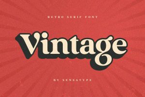 font vintage