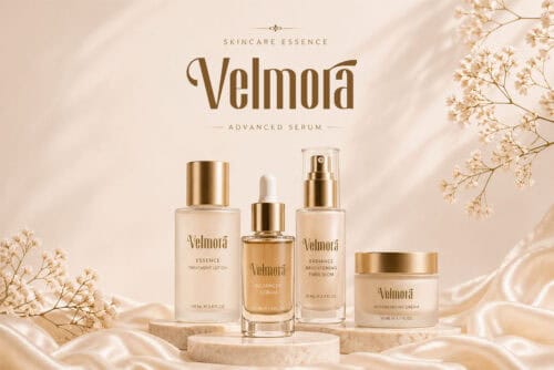 Qenhalion Classic Condensed Luxury Font Preview for Perfume Branding