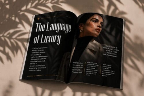 Qenhalion Classic Condensed Luxury Font Preview for Perfume Branding